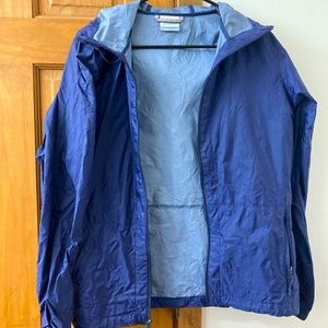 Women’s Columbia rain jacket size medium, blue